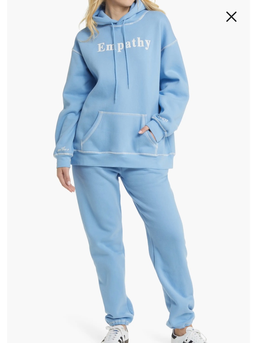 Empathy Light Blue Track Joggers and Hoodie Set